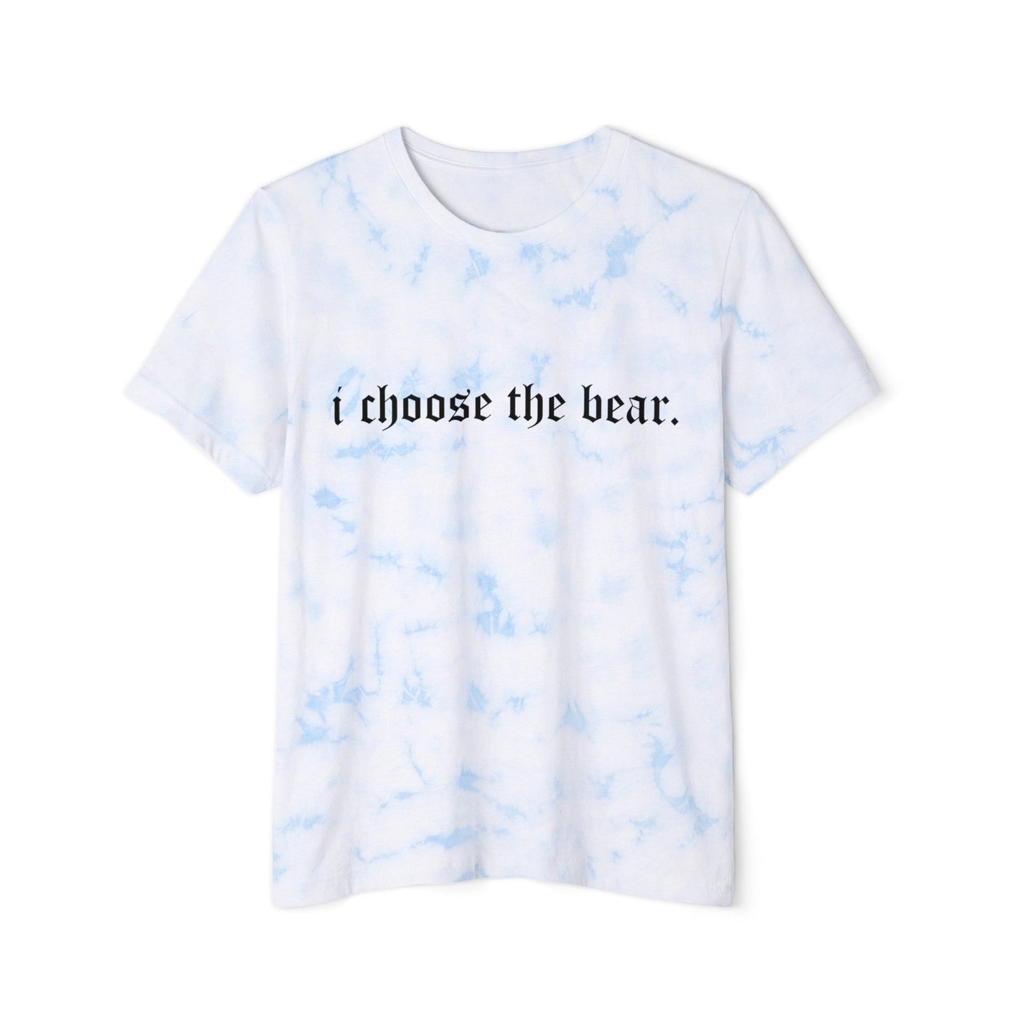 I Choose The Bear Unisex FWD Fashion Tie-Dyed T-Shirt - White/Sky Blue / XS - T-Shirt