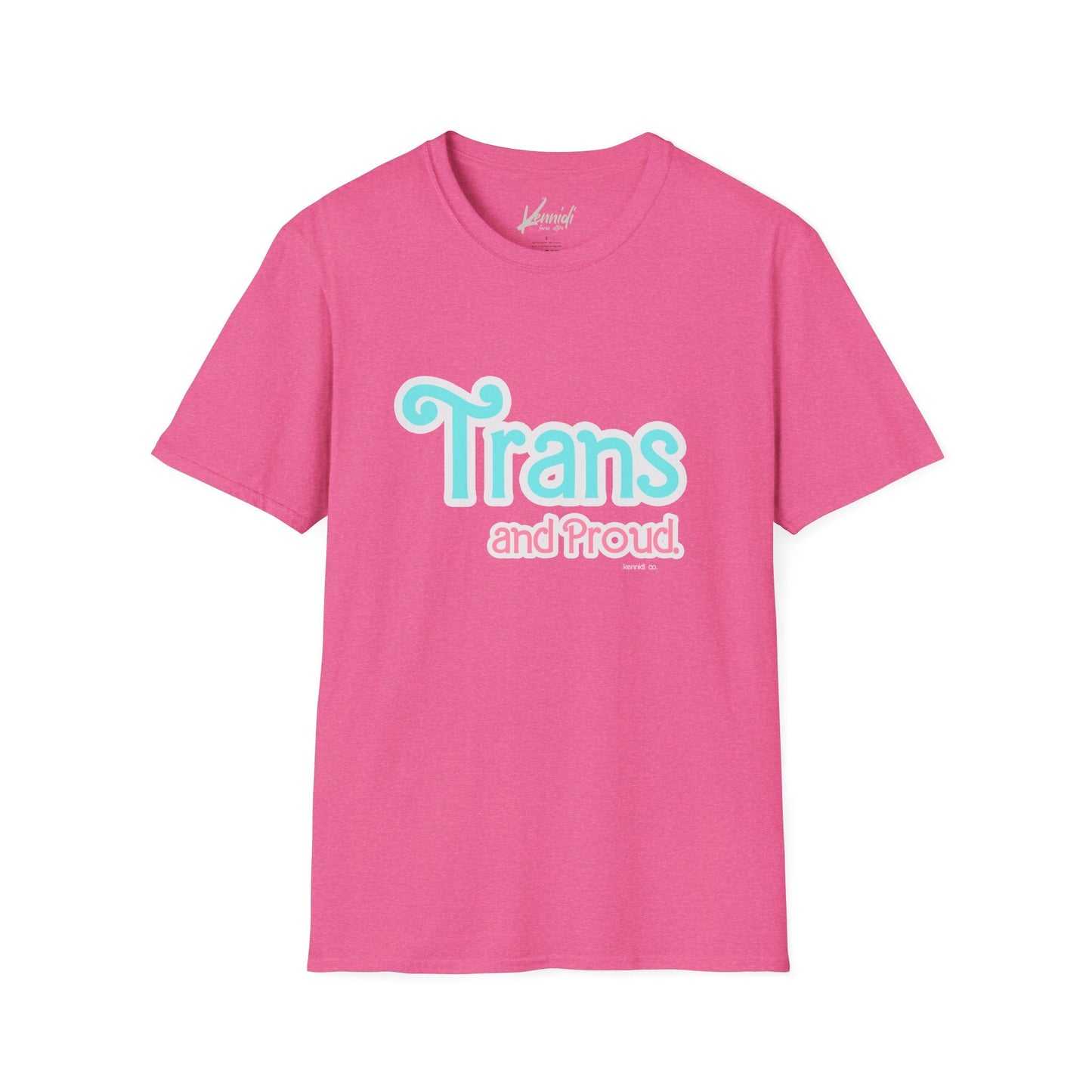 Trans And Proud Barbie Inspired Pride Version 2 Unisex Softstyle T-Shirt Heather Heliconia / S