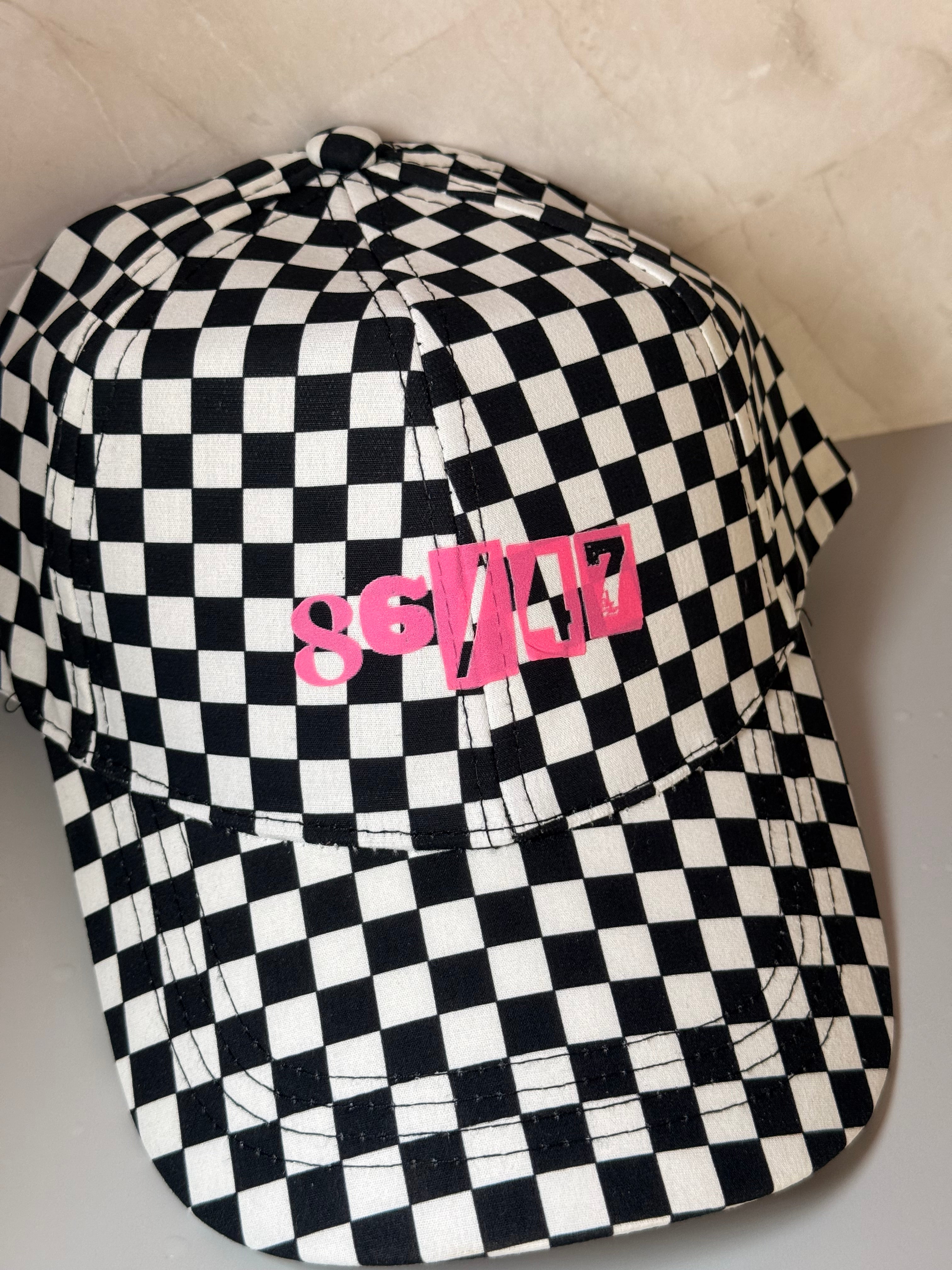 86/47 Checkered 80s style hat