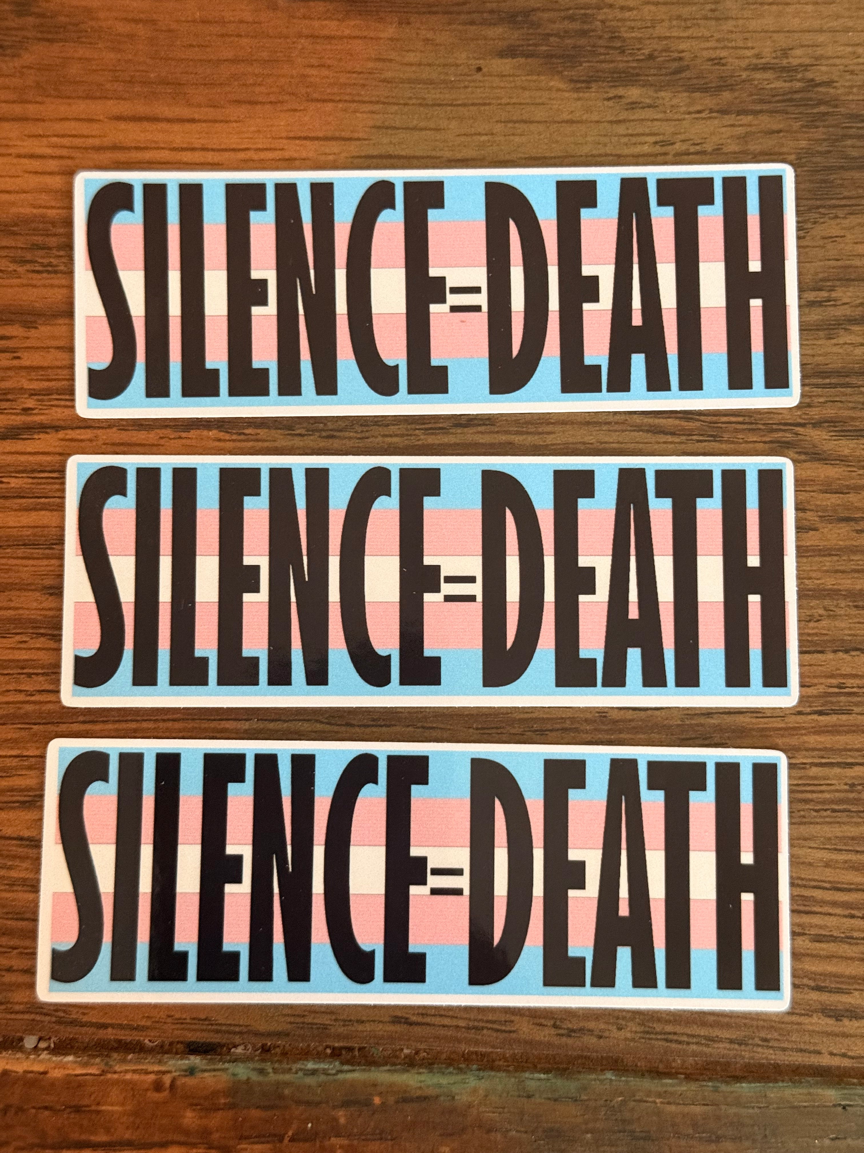 Silence = Death Bumper Sticker