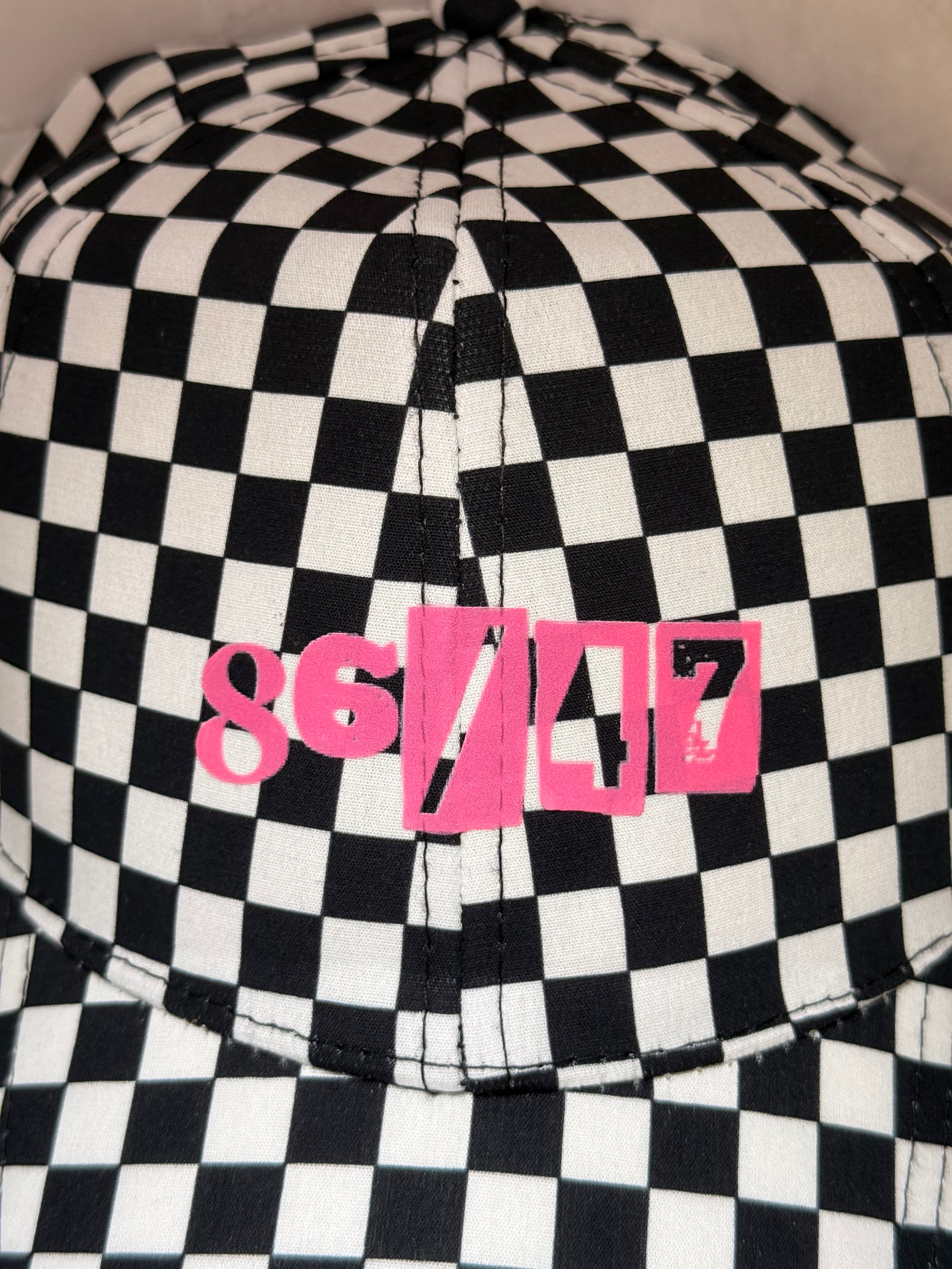 86/47 Checkered 80s style hat
