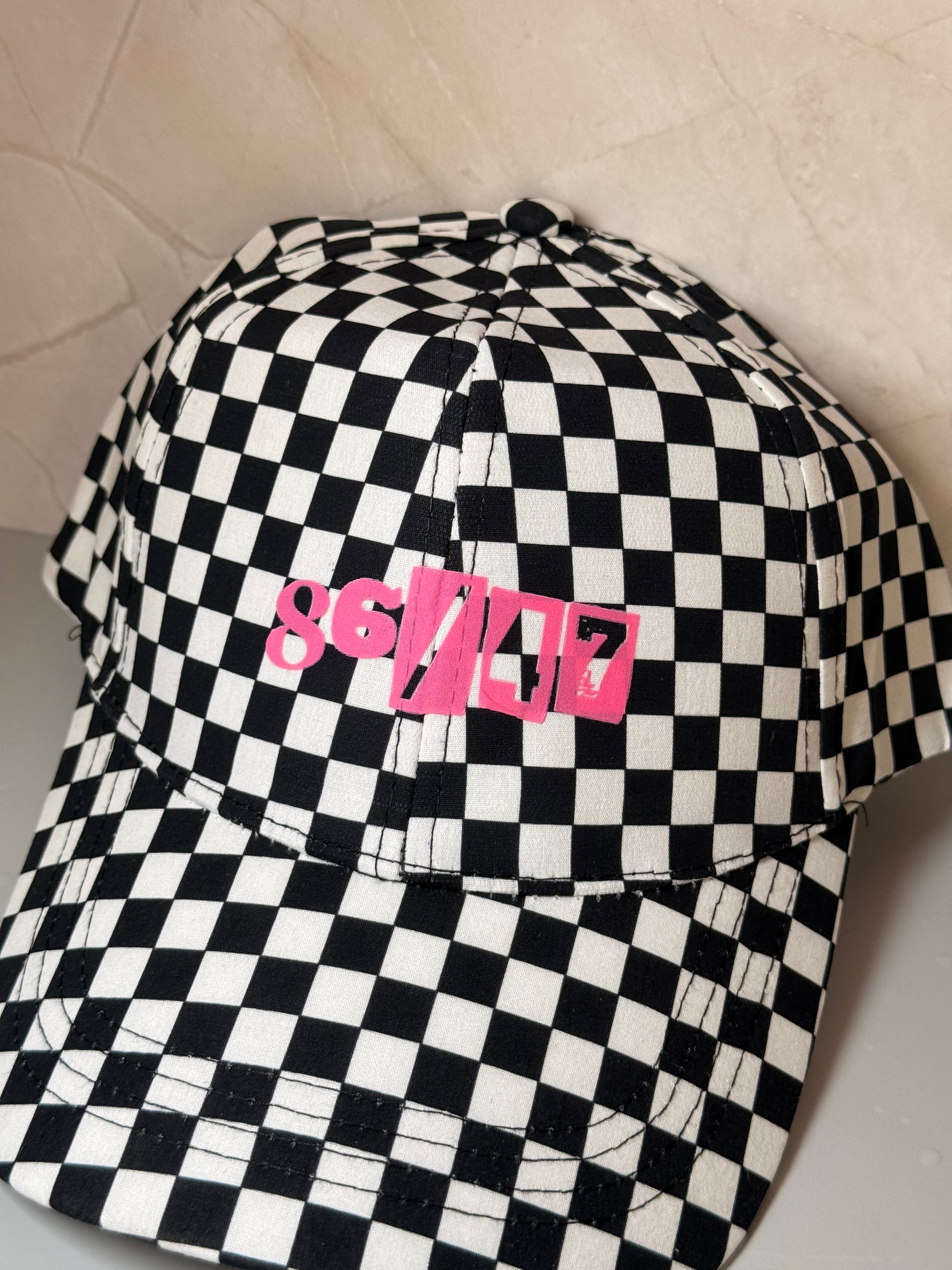 86/47 Checkered 80s style hat
