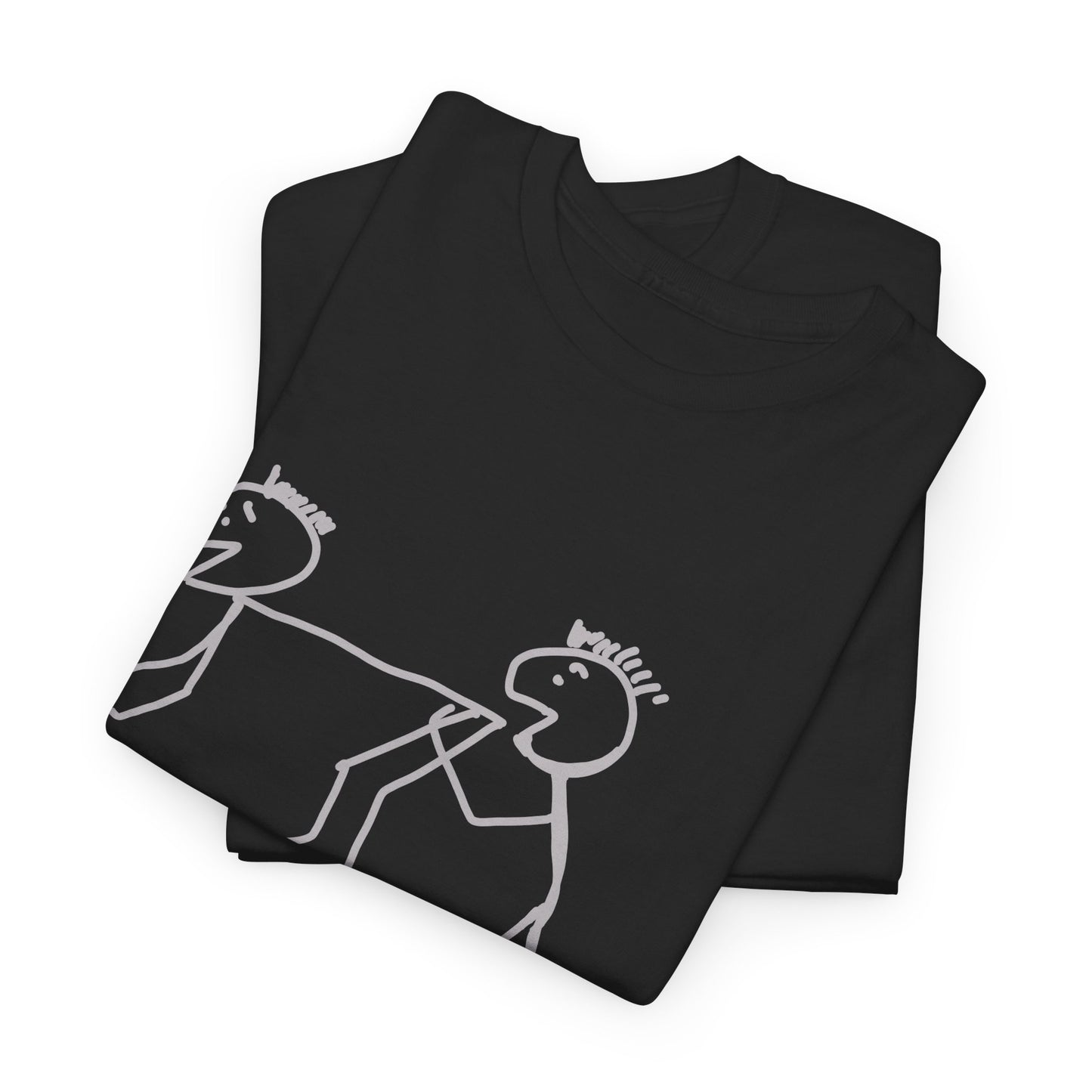 Funny Stick Figures Eating It Unisex T-shirt by Kennidi Co