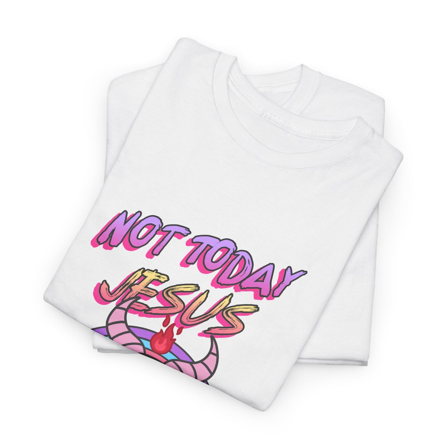 Not Today Jesus Funny Satan T-shirt