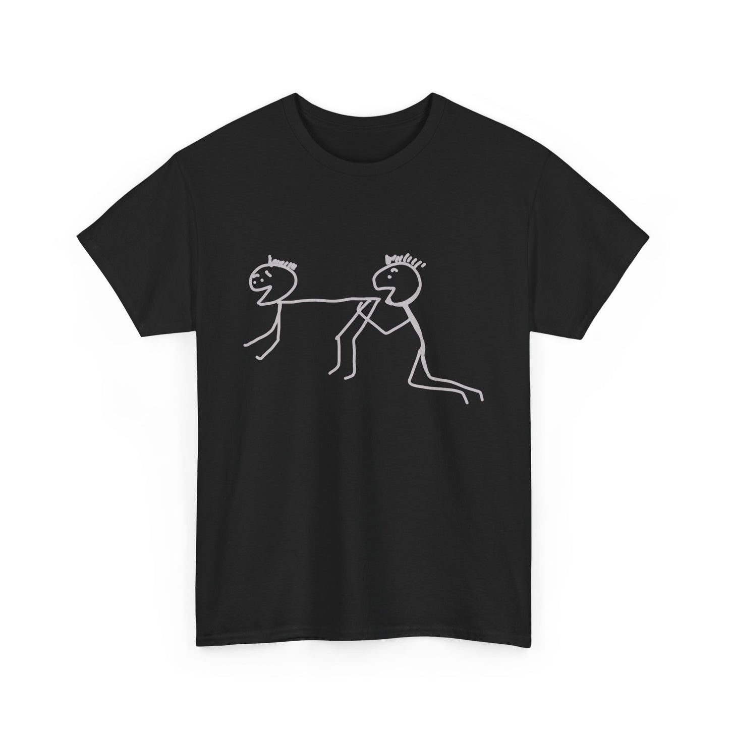 Funny Stick Figures Eating It Unisex T-shirt by Kennidi Co