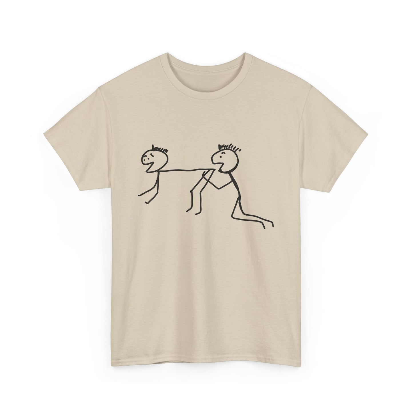 Funny Stick Figures Eating It Unisex T-shirt by Kennidi Co