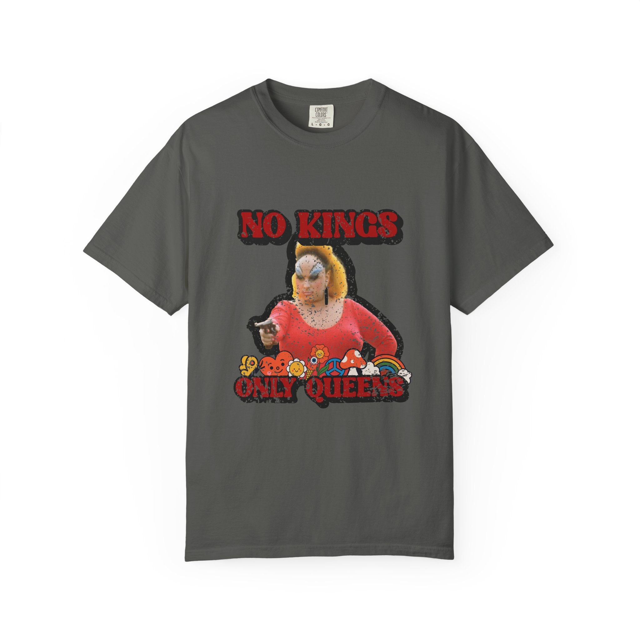 No Kings Only Queens- Divine Distressed Comfort Colors T-shirt
