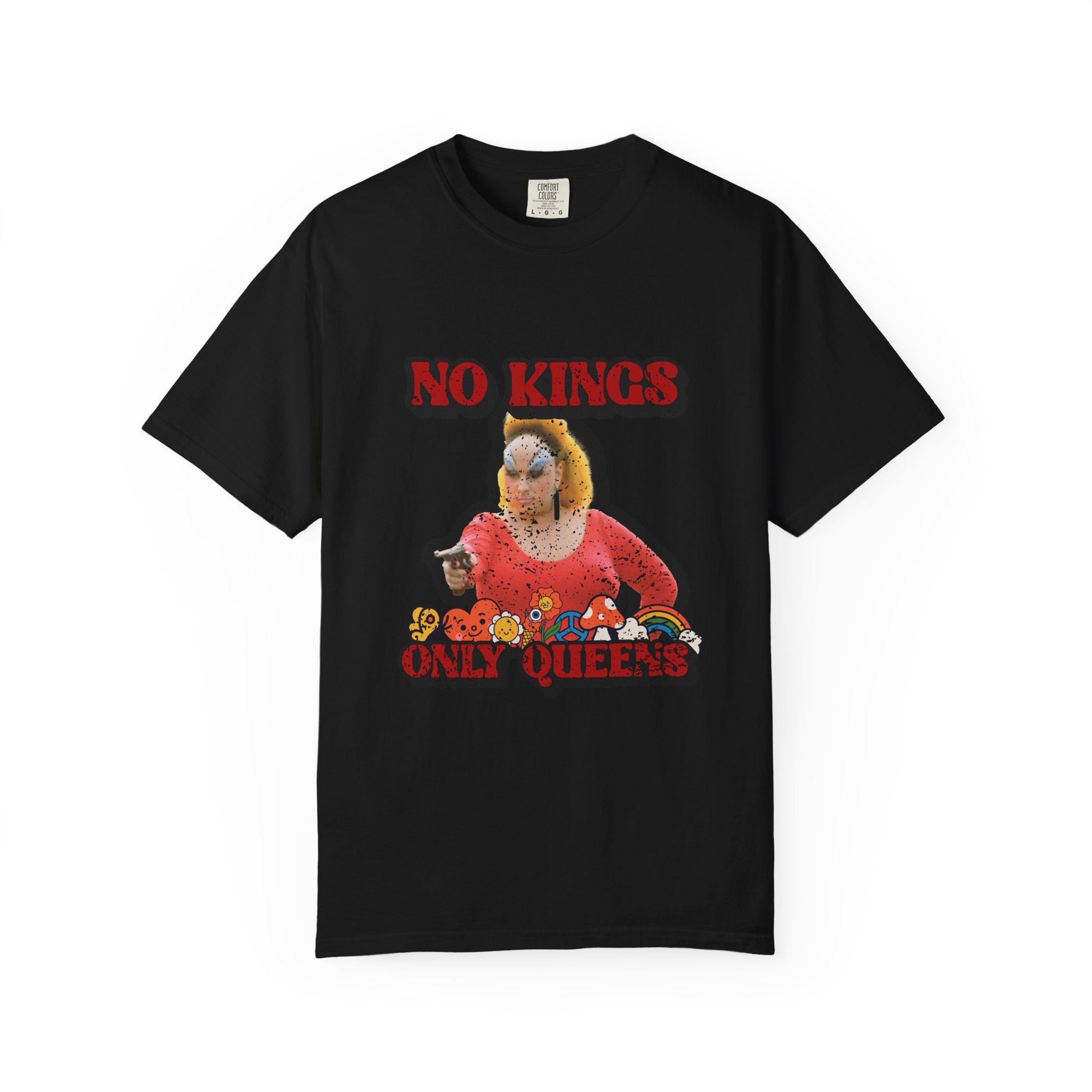 No Kings Only Queens- Divine Distressed Comfort Colors T-shirt