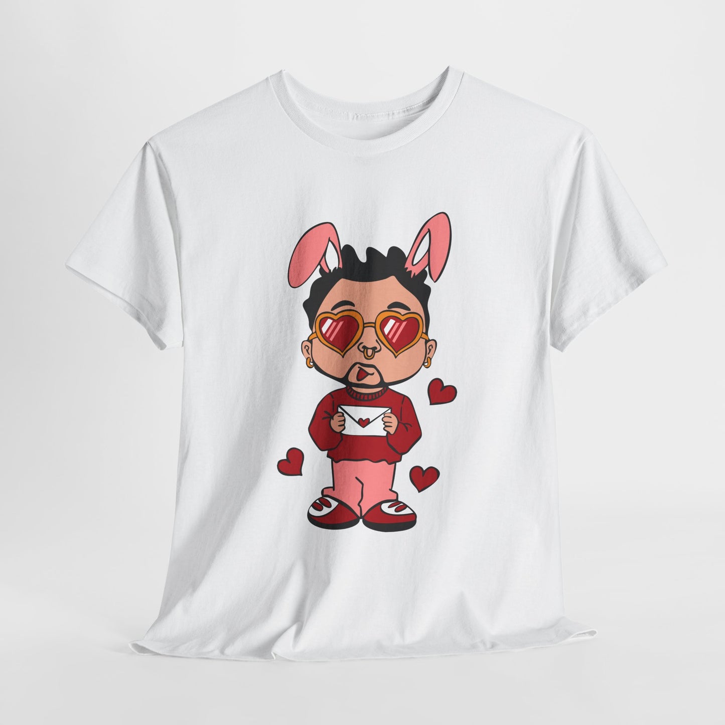 Bad Bunny Valentine's Day Cartoon Unisex T-shirt