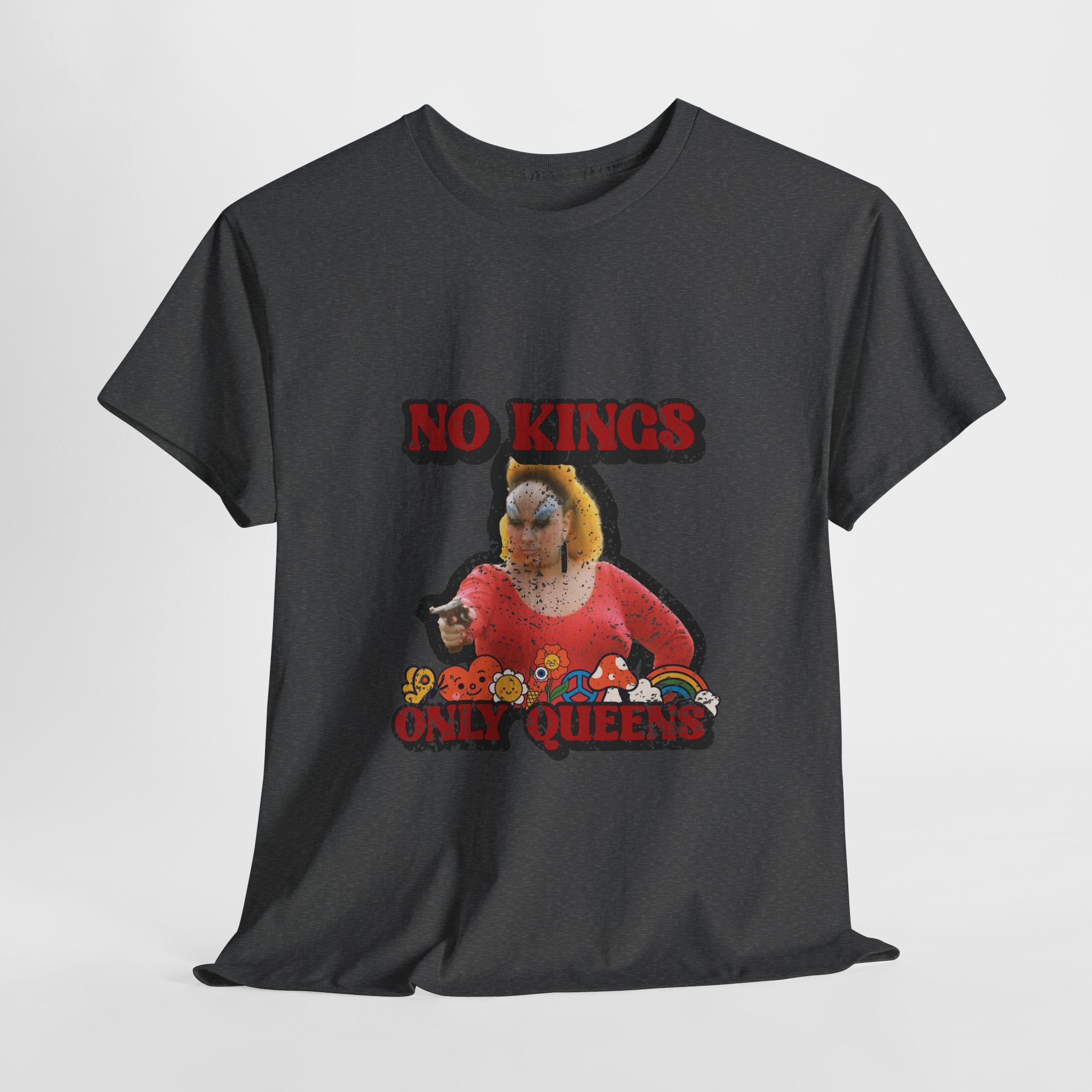 No Kings Only Queens Divine Distressed T-shirt