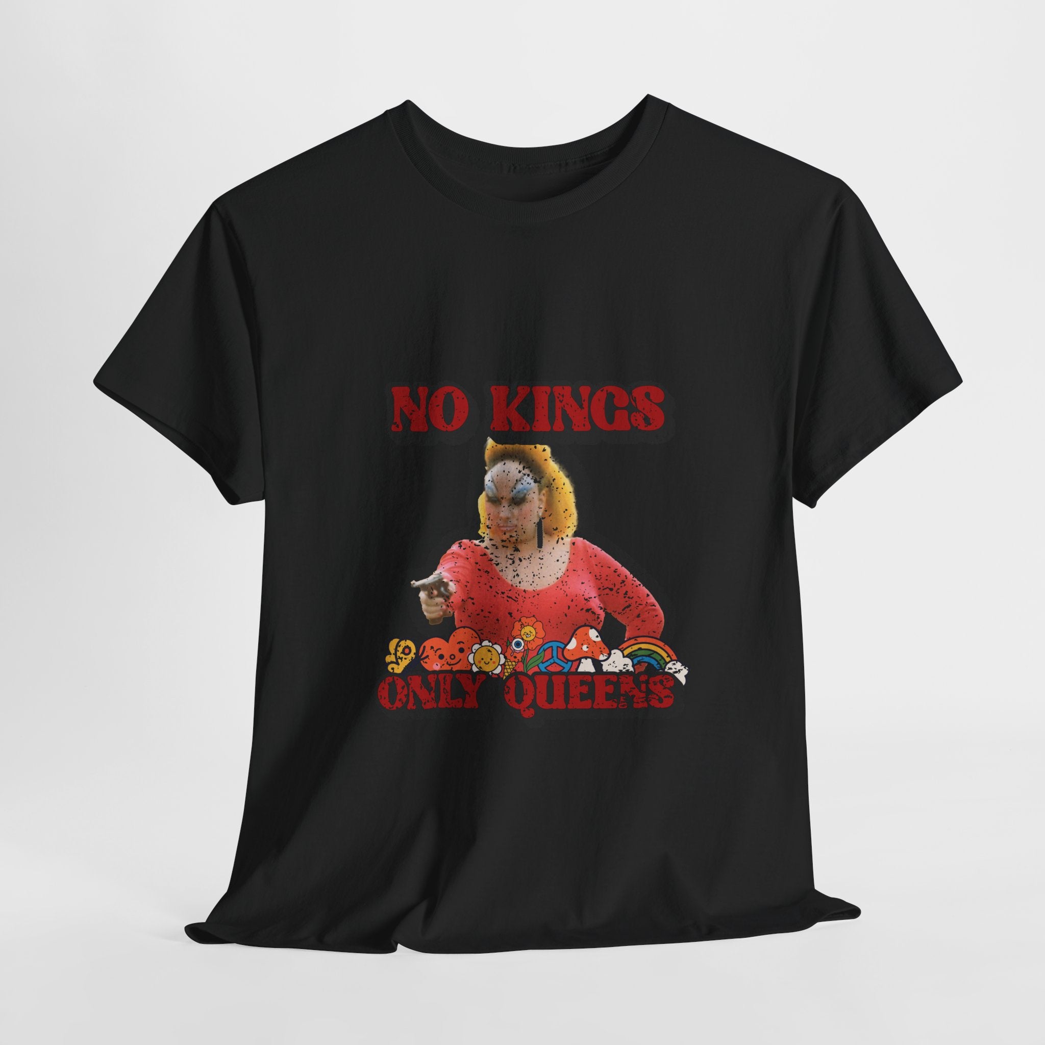 No Kings Only Queens Divine Distressed T-shirt
