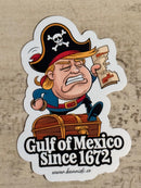 Satirical Gulf of Mexico since 1672 pirate trump stickers