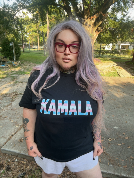 Kamala Trans Pride Flag Unisex Heavy Cotton Tee