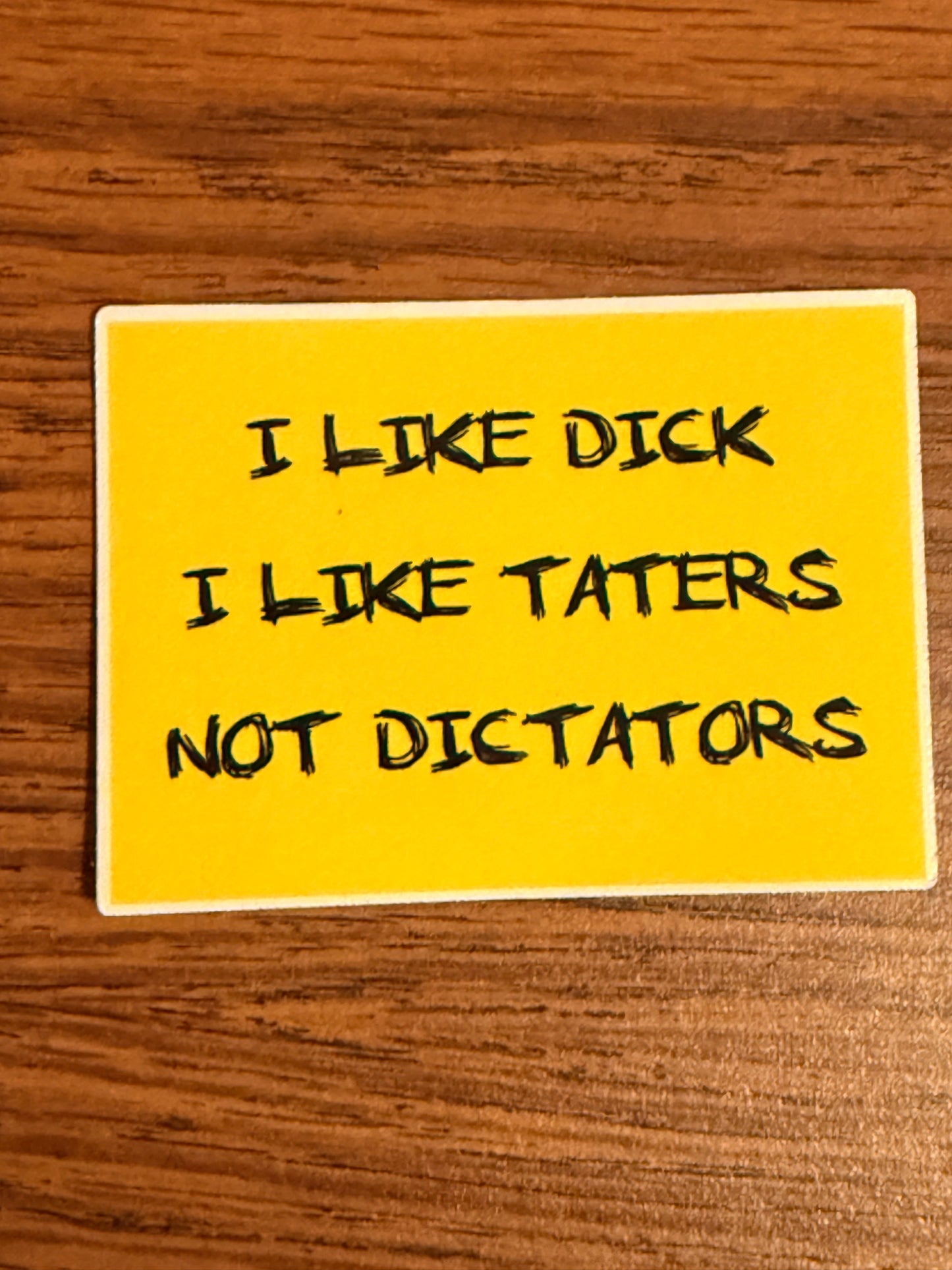 I Like Dick, I like Taters, I dont Like Dictators Stickers