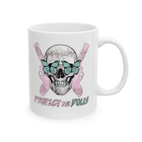 Protect the Dolls Ceramic Mug — Cute Gothic Coffee Cup (11oz, 15oz)
