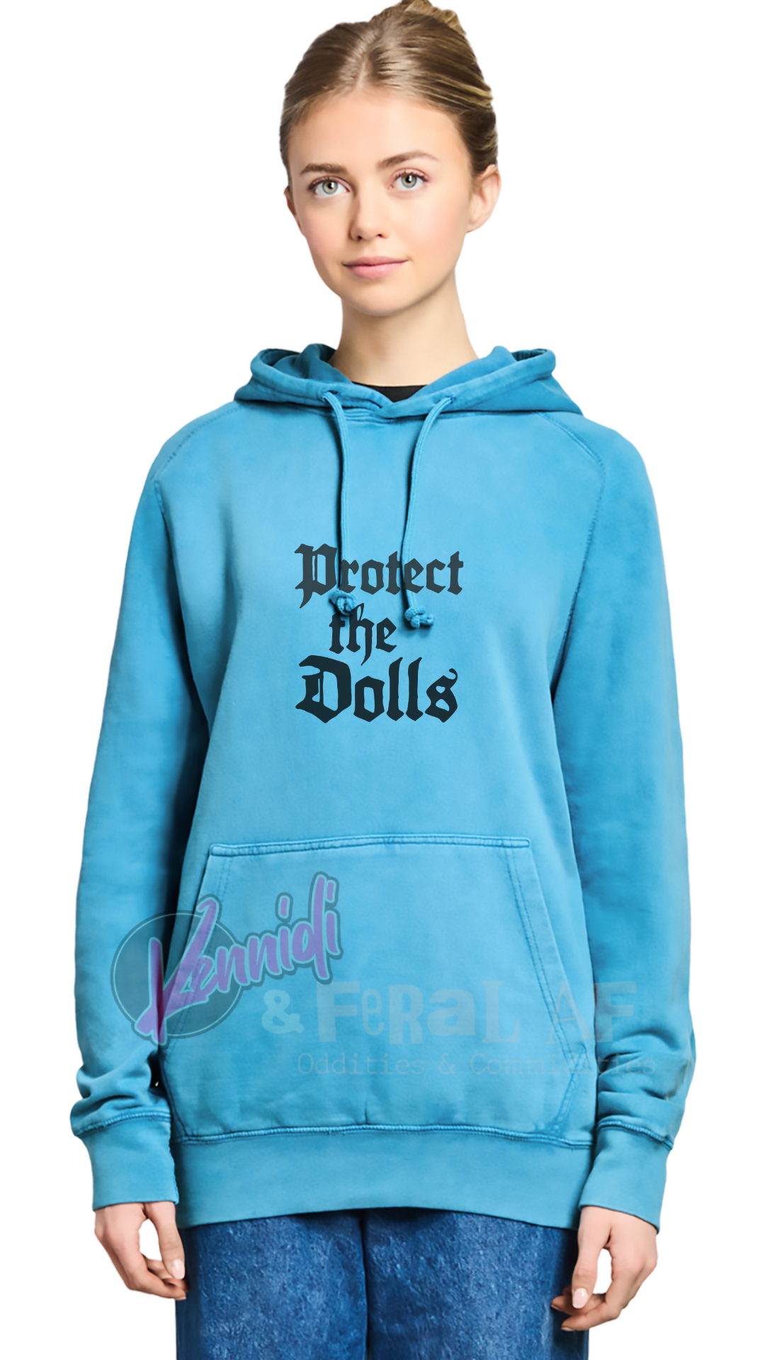Protect The Dolls Old Style Vintage Raglan Pullover Hoodie