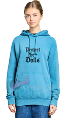 Protect The Dolls Old Style Vintage Raglan Pullover Hoodie