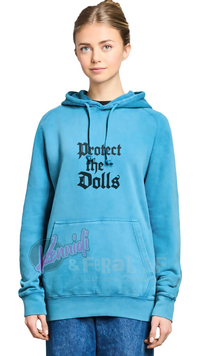 Protect The Dolls Old Style Vintage Raglan Pullover Hoodie