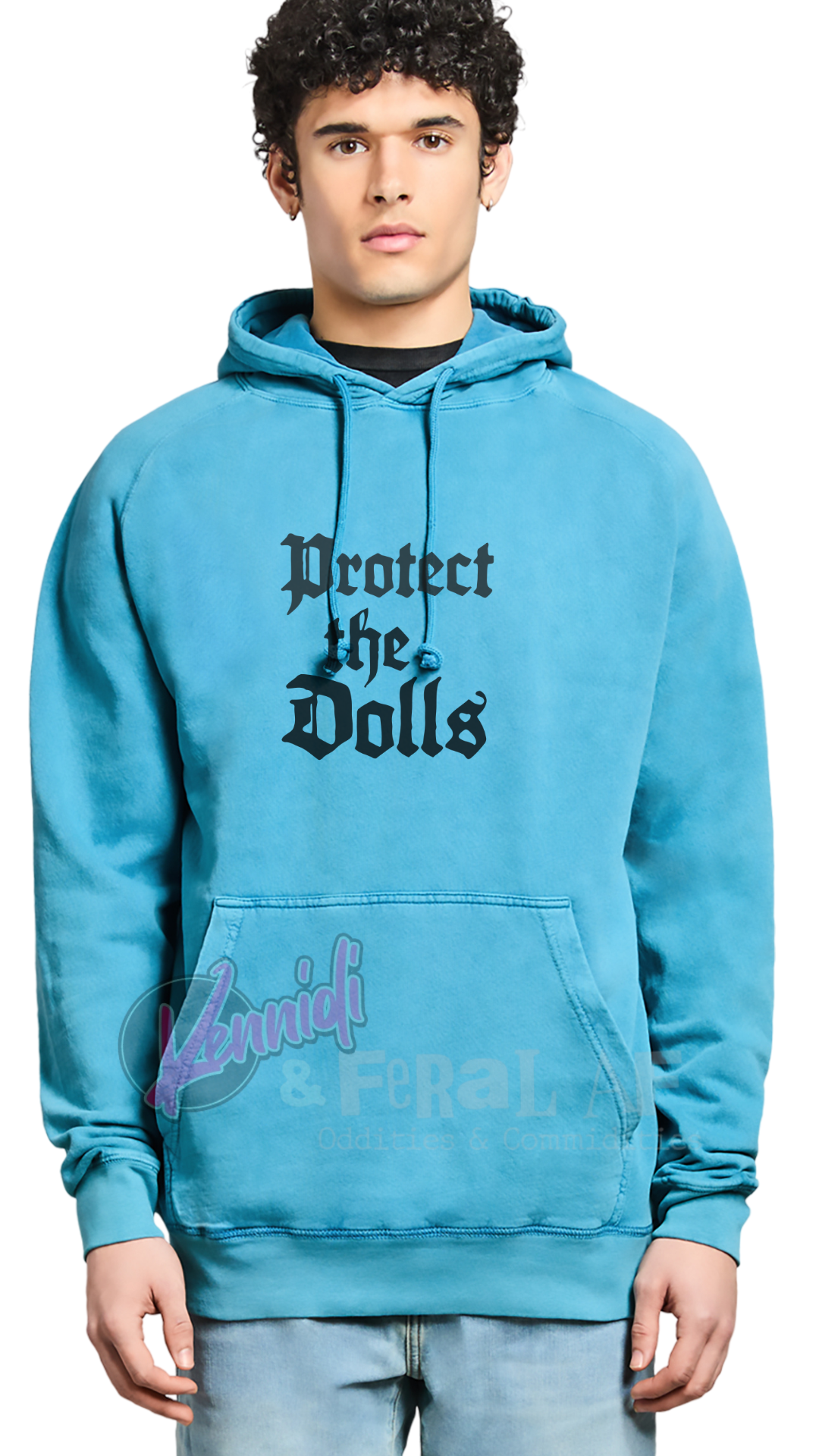 Protect The Dolls Old Style Vintage Raglan Pullover Hoodie