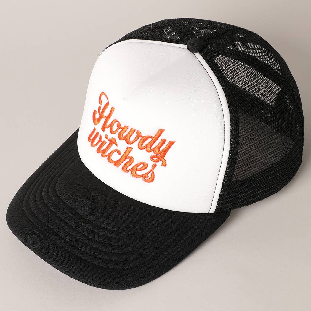 Howdy Witches Embroidered Mesh Back Trucker Hat