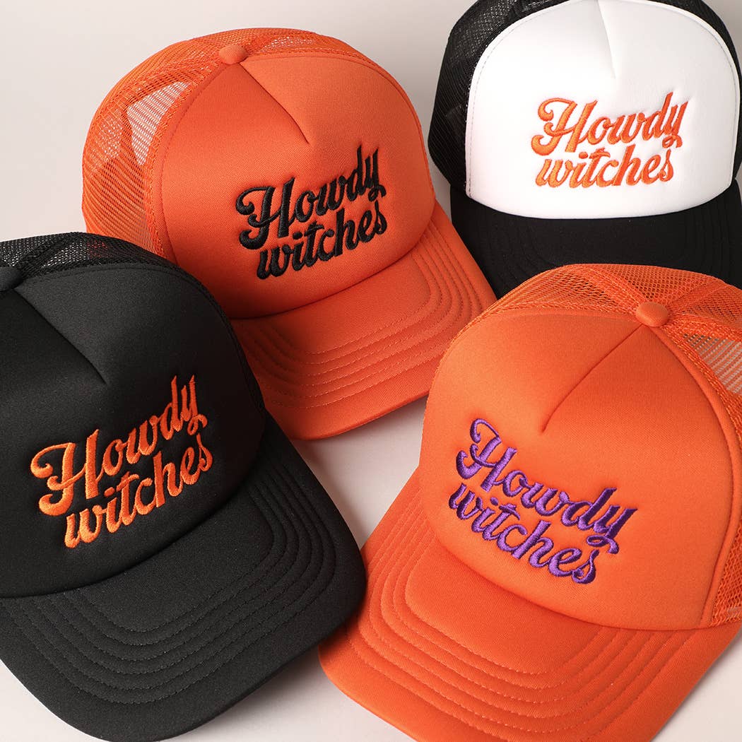 Howdy Witches Embroidered Mesh Back Trucker Hat