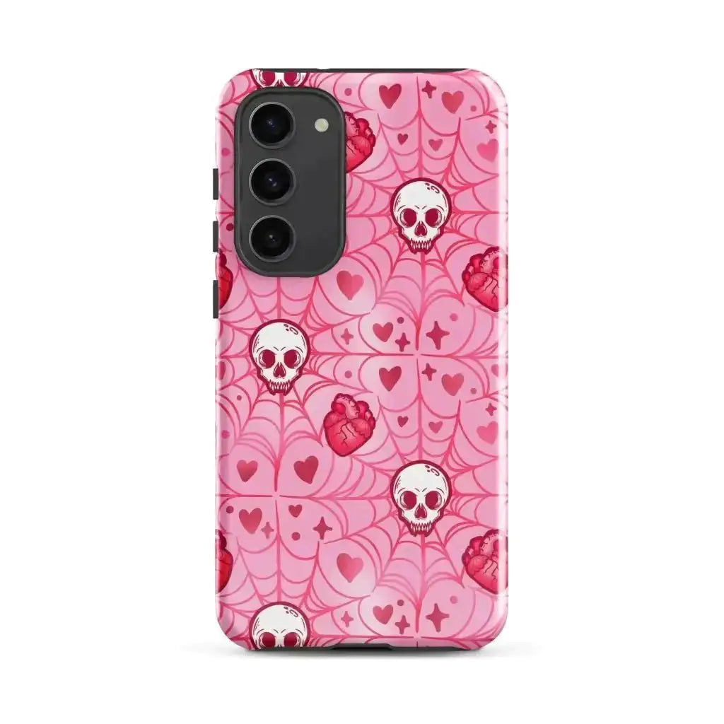 Adorable Pink Skull & Hearts Samsung Phone Case - Kennidi Fierce Attire