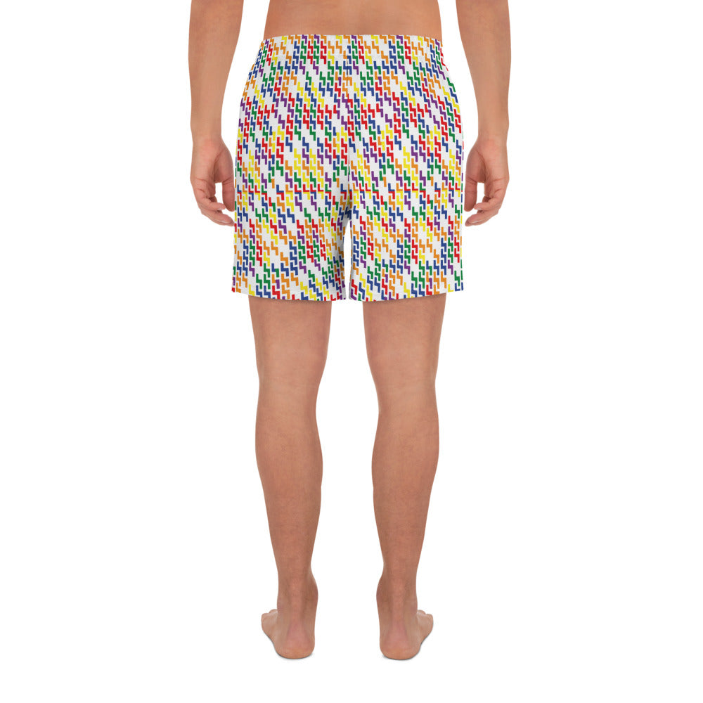 Pride Tetris Rainbow Recycled Athletic Shorts Shorts