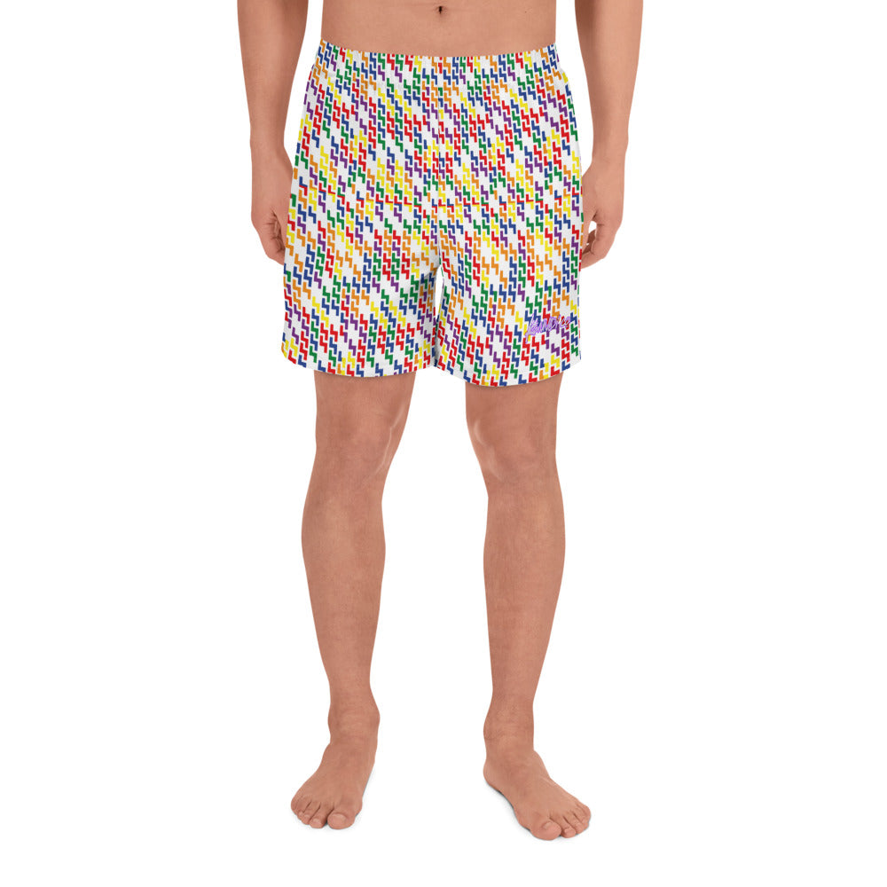 Pride Tetris Rainbow Recycled Athletic Shorts 2Xs Shorts