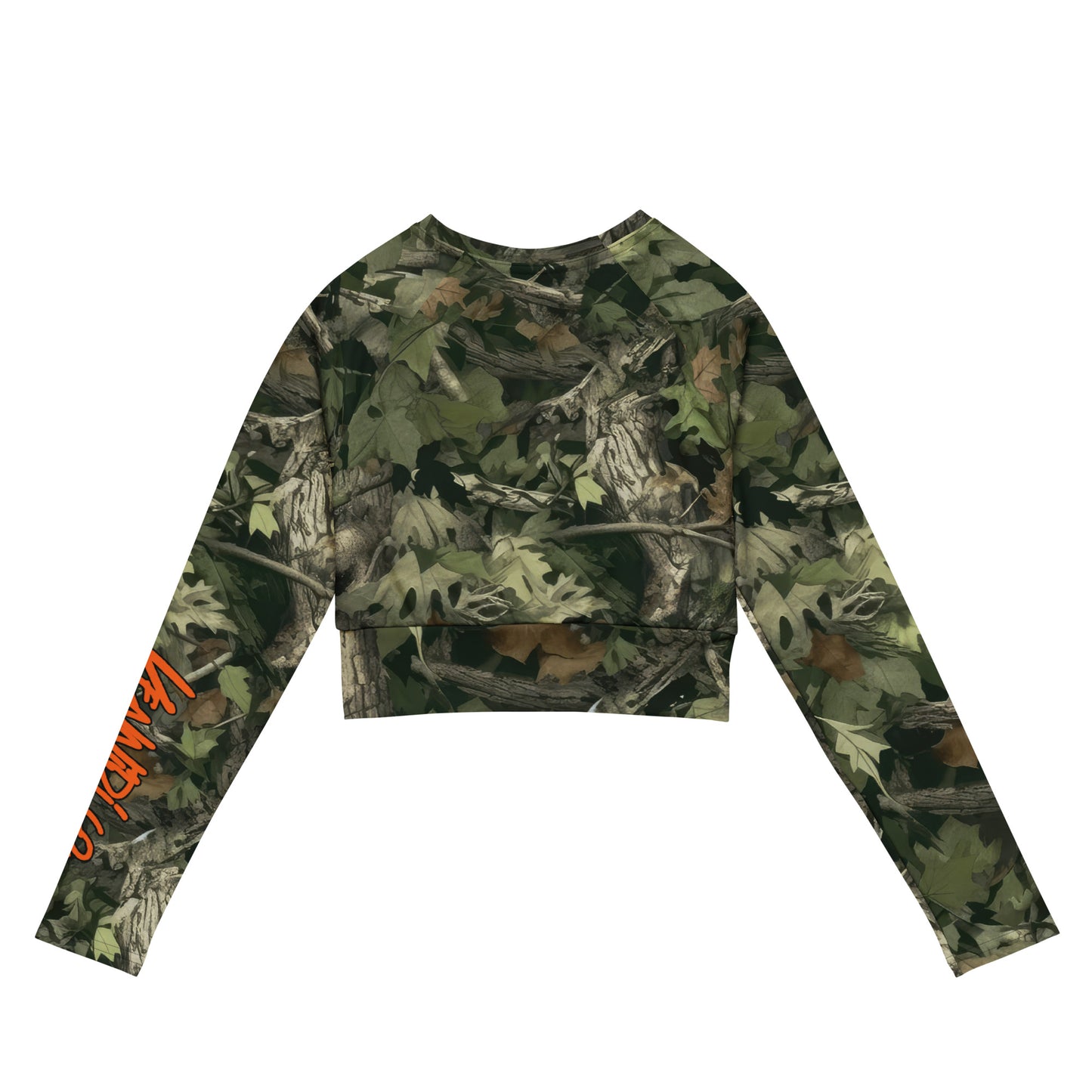 Camo Southern Queen Recycled long-sleeve crop top