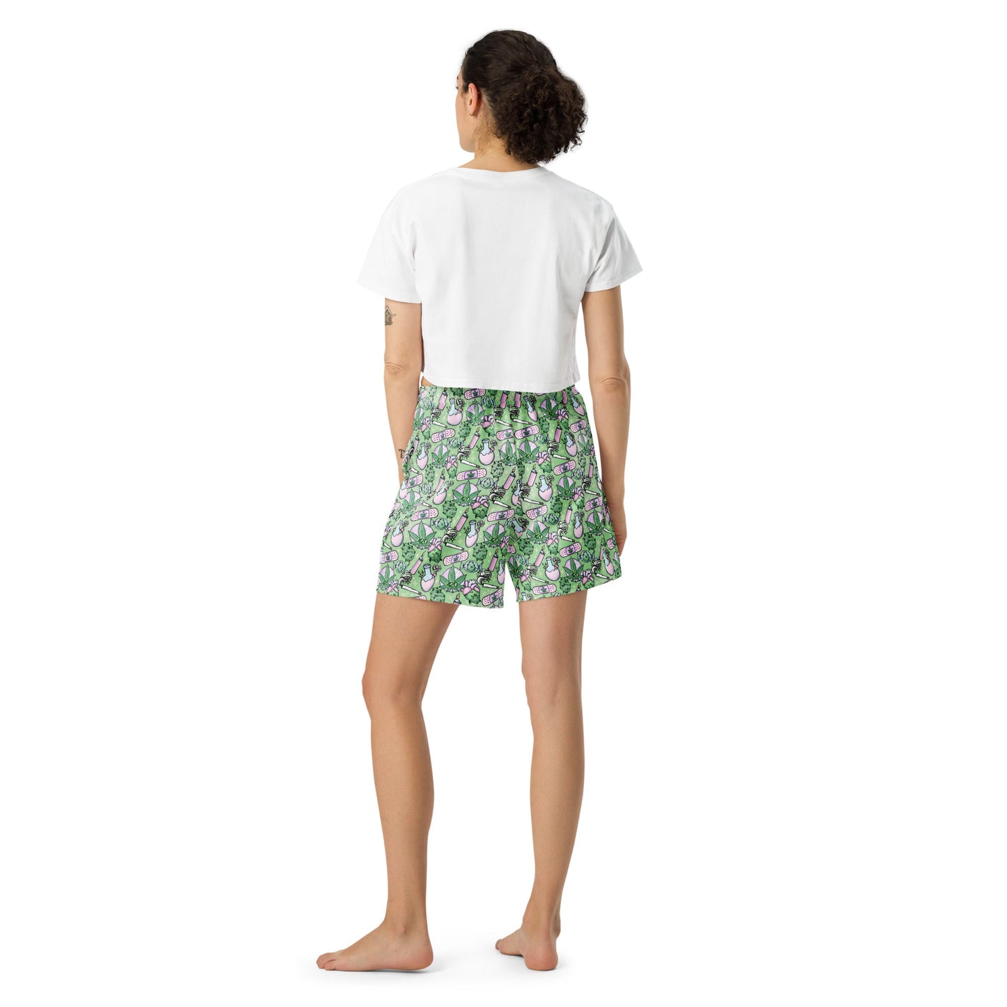 Feel the Eco-Friendly Cannabis Joy in Unisex Workout Shorts