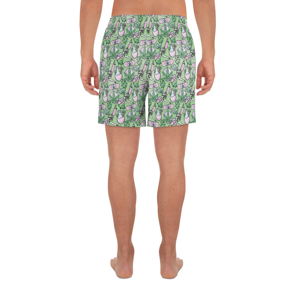 Feel the Eco-Friendly Cannabis Joy in Unisex Workout Shorts