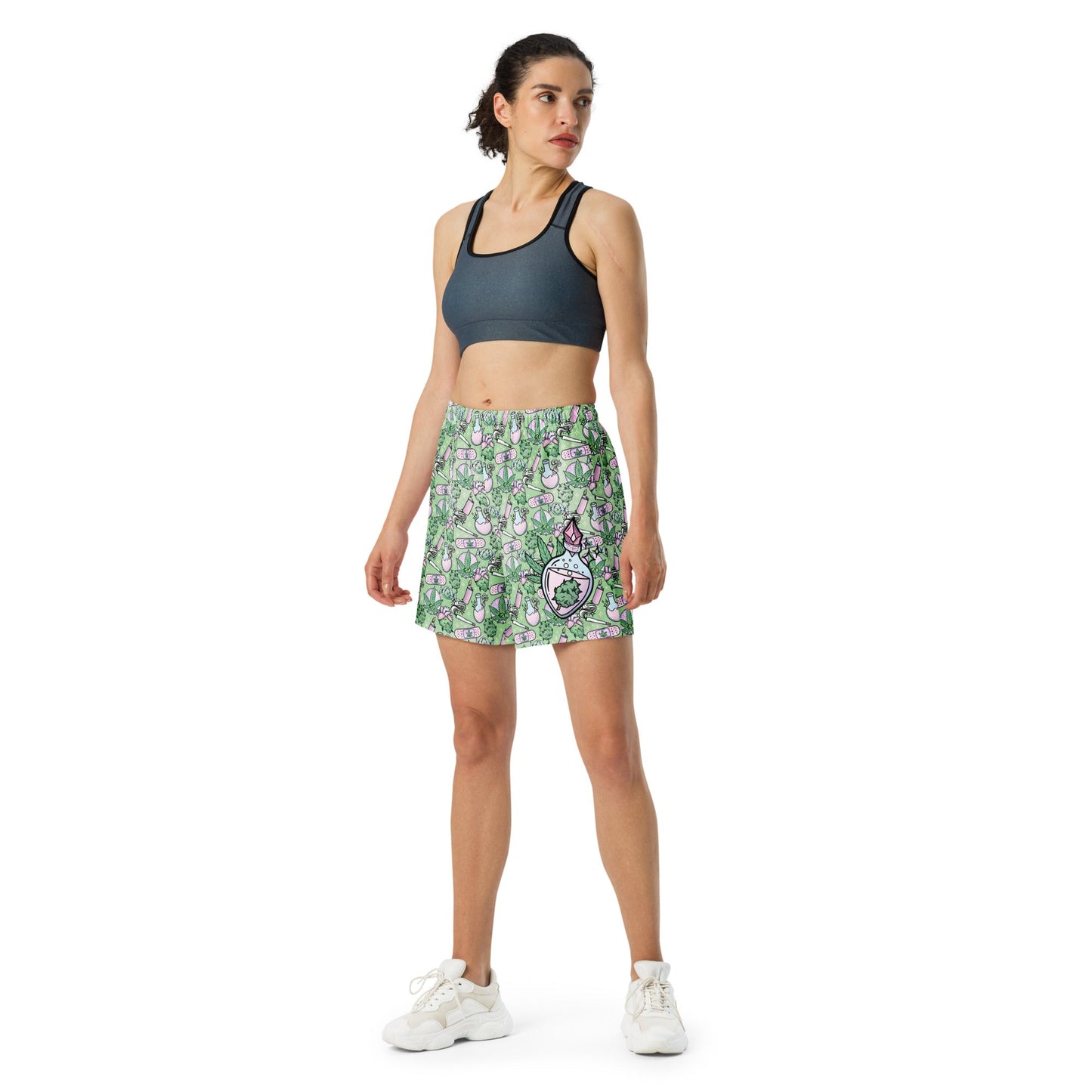 Feel the Eco-Friendly Cannabis Joy in Unisex Workout Shorts