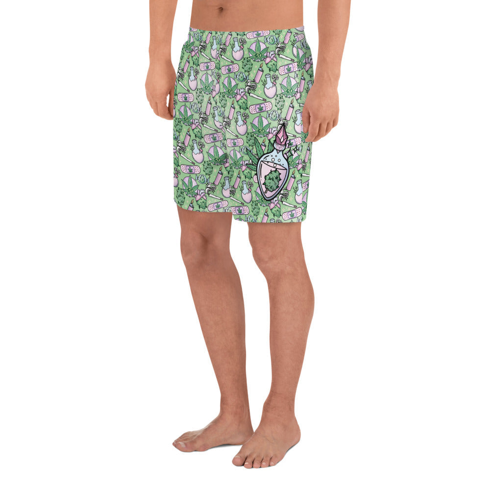 Feel the Eco-Friendly Cannabis Joy in Unisex Workout Shorts