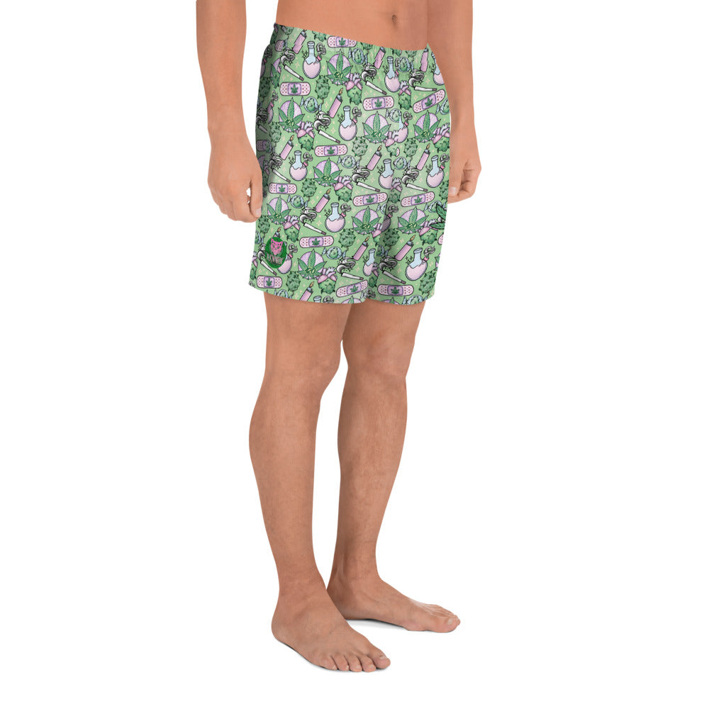 Feel the Eco-Friendly Cannabis Joy in Unisex Workout Shorts