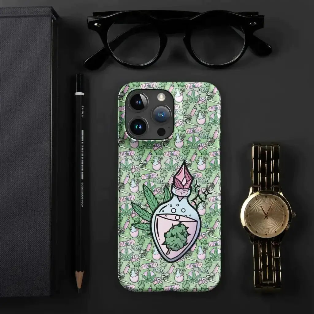 Cannabis Joy Patterned Snap Case for iPhone Users - Kennidi Fierce Attire