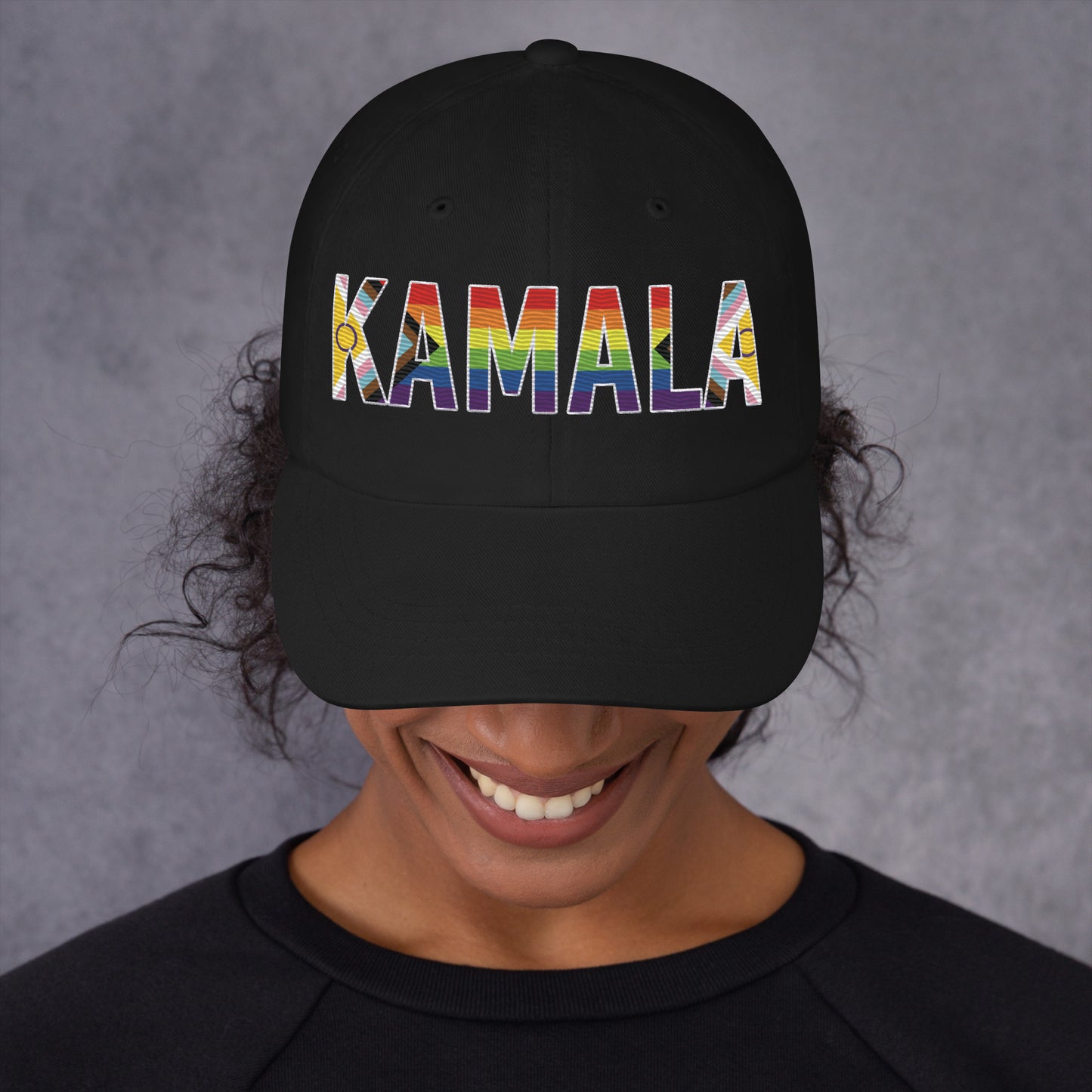 Kamala Pride Flag Dad hat