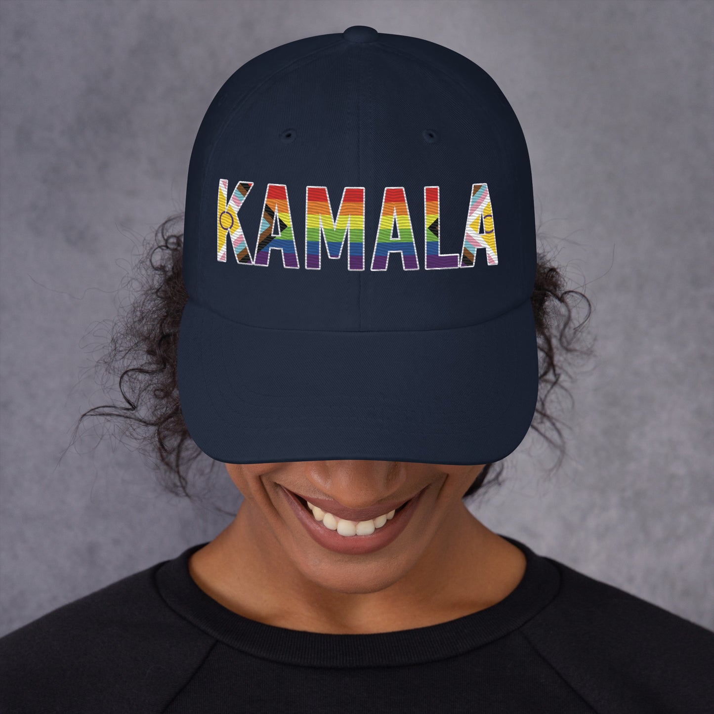 Kamala Pride Flag Dad hat