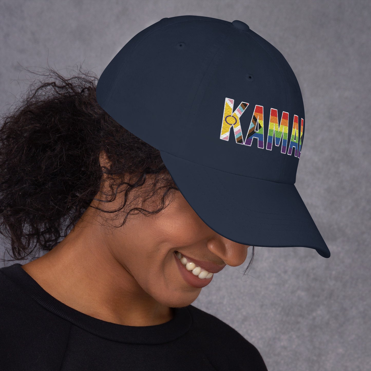 Kamala Pride Flag Dad hat