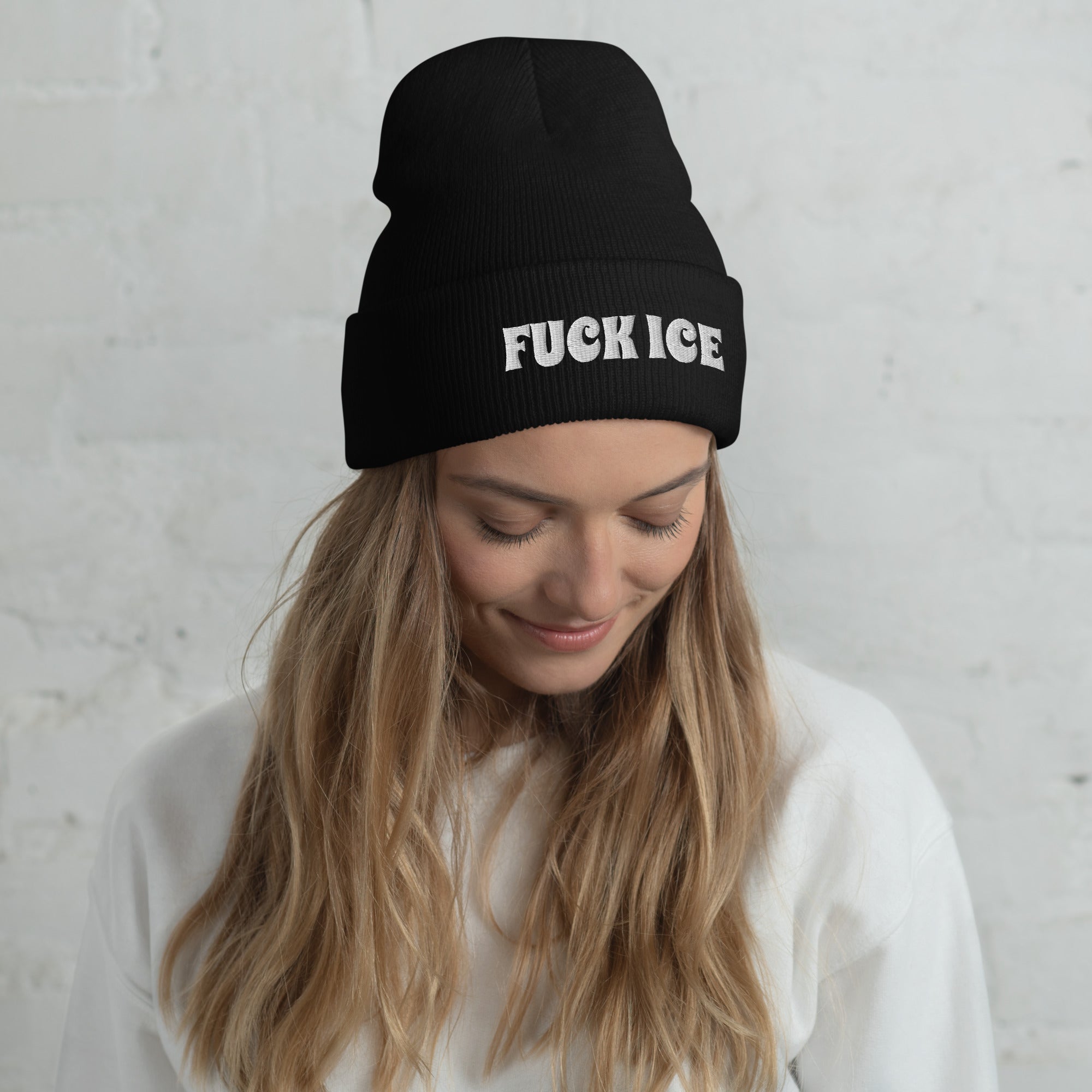 Fuck Ice Cuffed Beanie