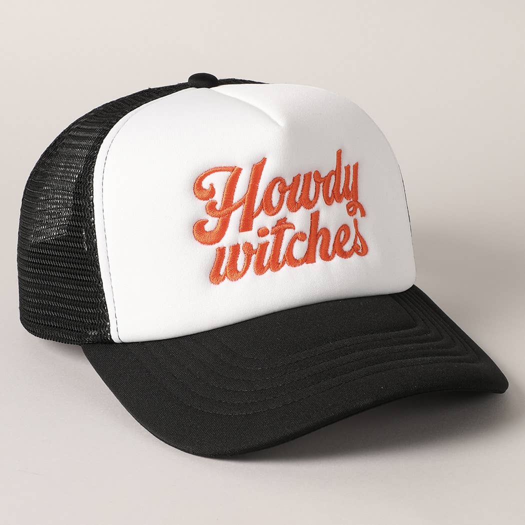 Howdy Witches Embroidered Mesh Back Trucker Hat