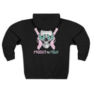 Protect the Dolls Zip Hoodie — Pink Skull & Crossed Guns Trans Rights Hoodie