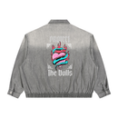 Unisex Vintage Wash Full-Zip Denim Jacket