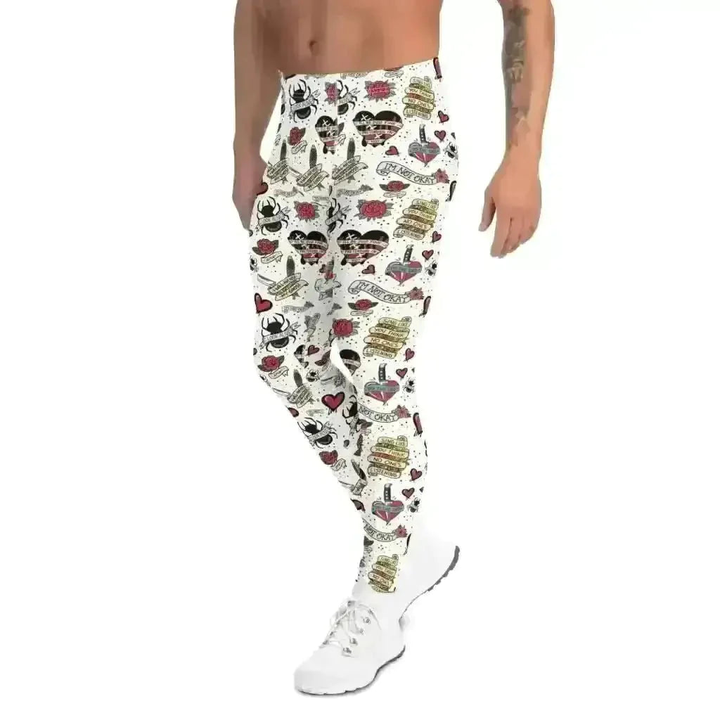 Emo Tattoos Men’s Leggings: Super Soft, Stretchy & Stylish! - Kennidi Fierce Attire