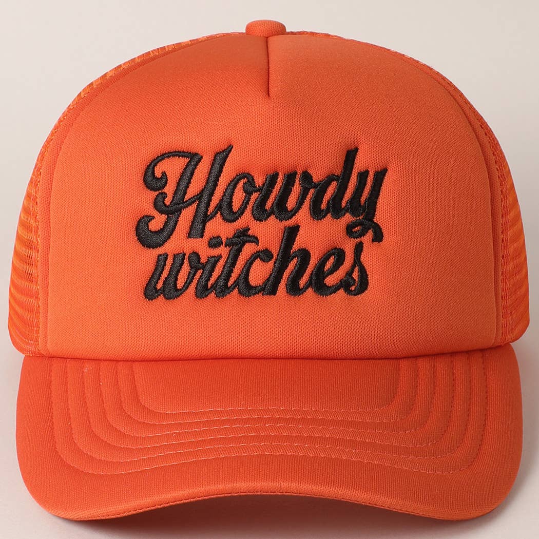 Howdy Witches Embroidered Mesh Back Trucker Hat