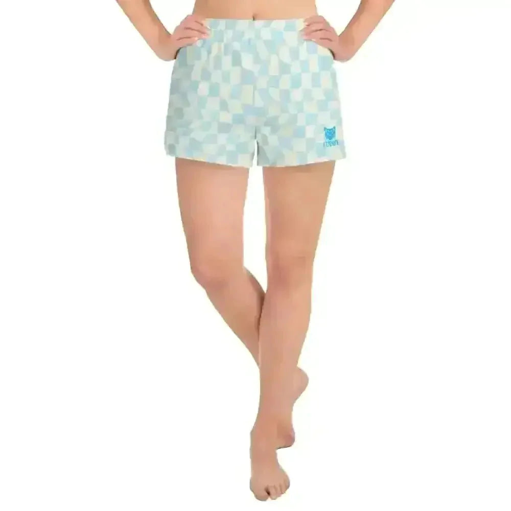 ’Go-Getter Retro Blue Recycled Athletic Shorts’ - Kennidi Fierce Attire