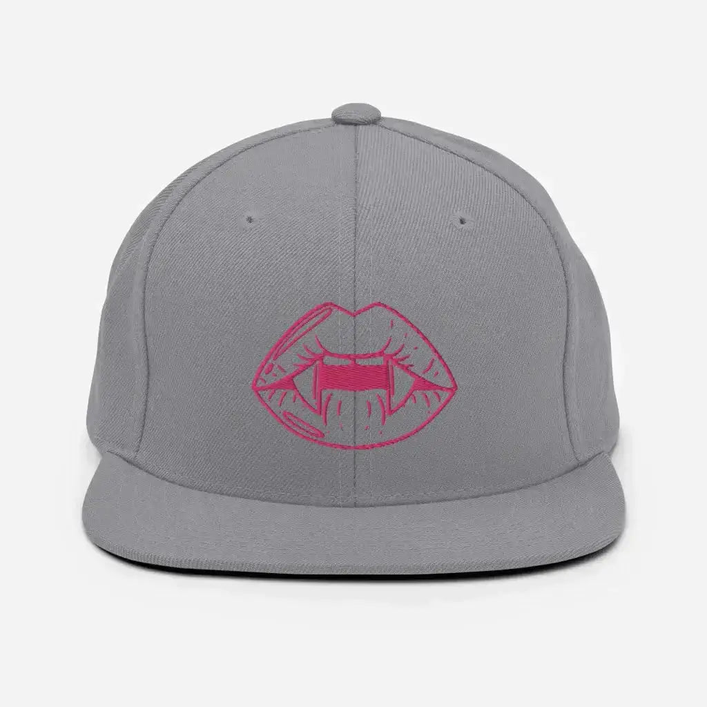 Graphic Vamp Lips Snapback Hat - Modern Cap for Everyday Style - Kennidi Fierce Attire