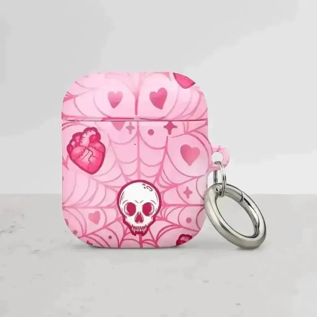 Heart and Skulls AirPods Case - Ultimate Style & Protection! - Kennidi Fierce Attire