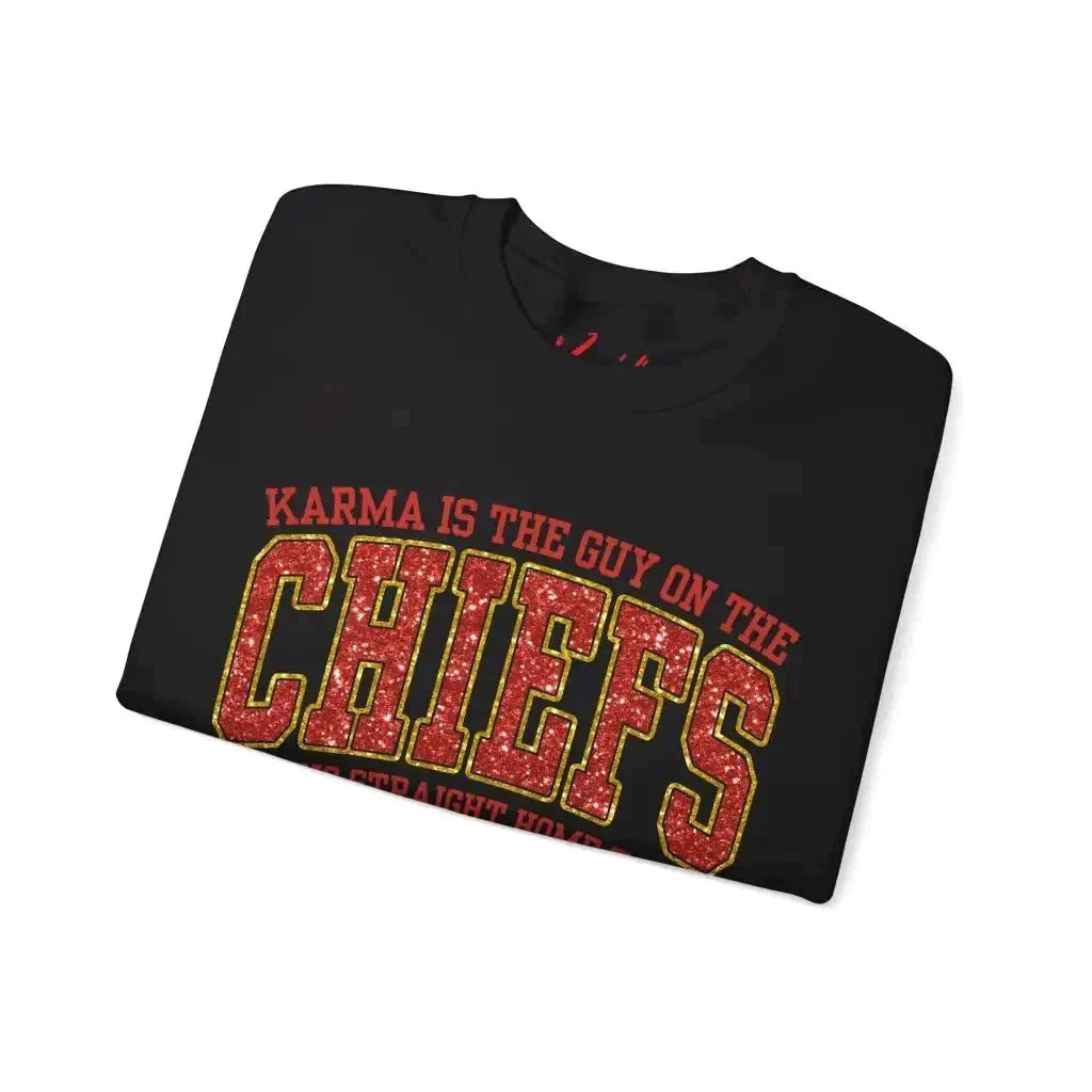 Karma is the Guy on the Chiefs Unisex Heavy Blend™ Crewneck Sweatshirt - Kennidi Fierce Attire