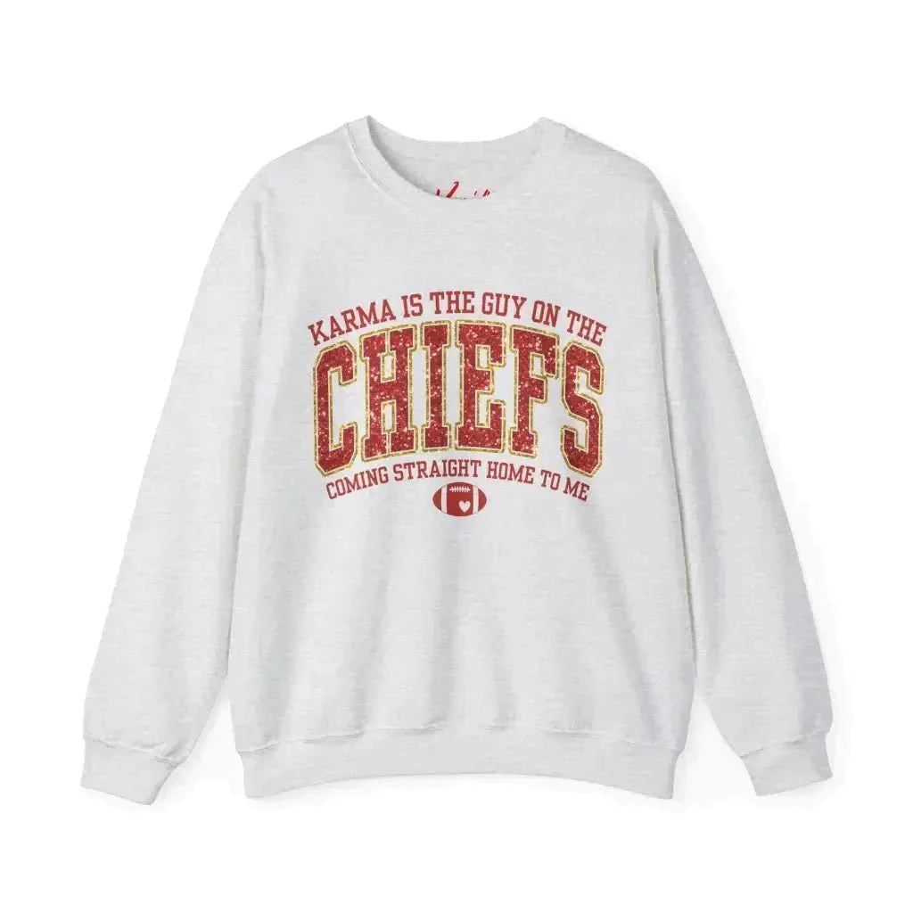 Karma is the Guy on the Chiefs Unisex Heavy Blend™ Crewneck Sweatshirt - Kennidi Fierce Attire