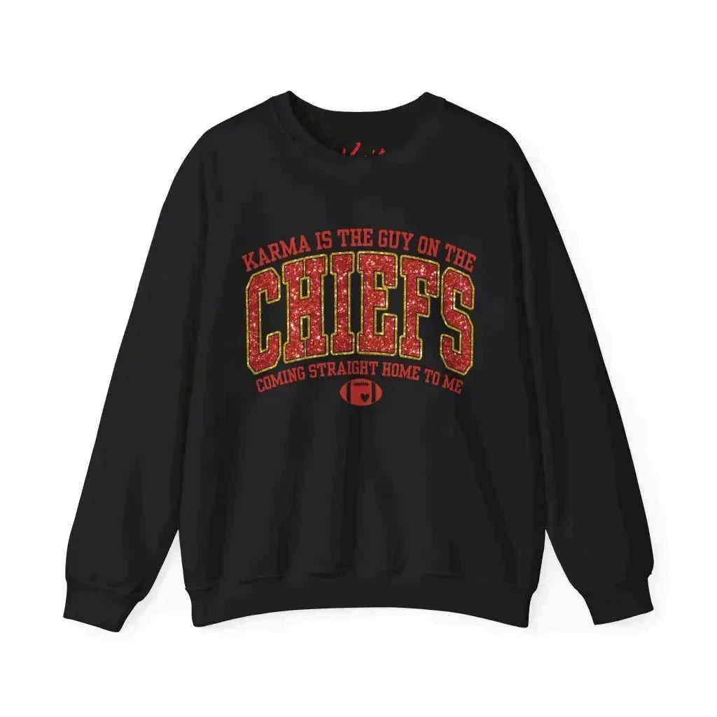 Karma is the Guy on the Chiefs Unisex Heavy Blend™ Crewneck Sweatshirt - Kennidi Fierce Attire